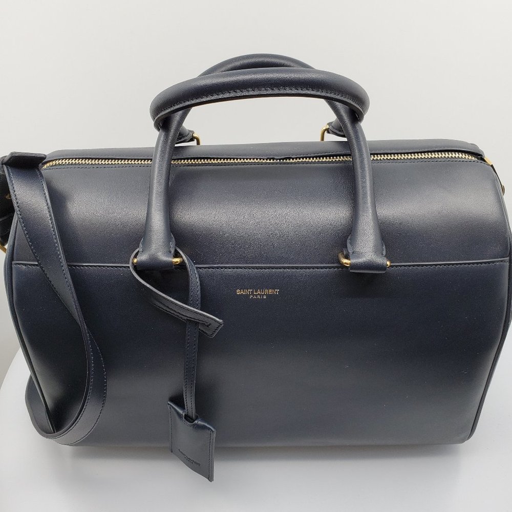 Saint Laurent 12Hour Duffle Purse Blue Leather bag - Picture 6 of 9